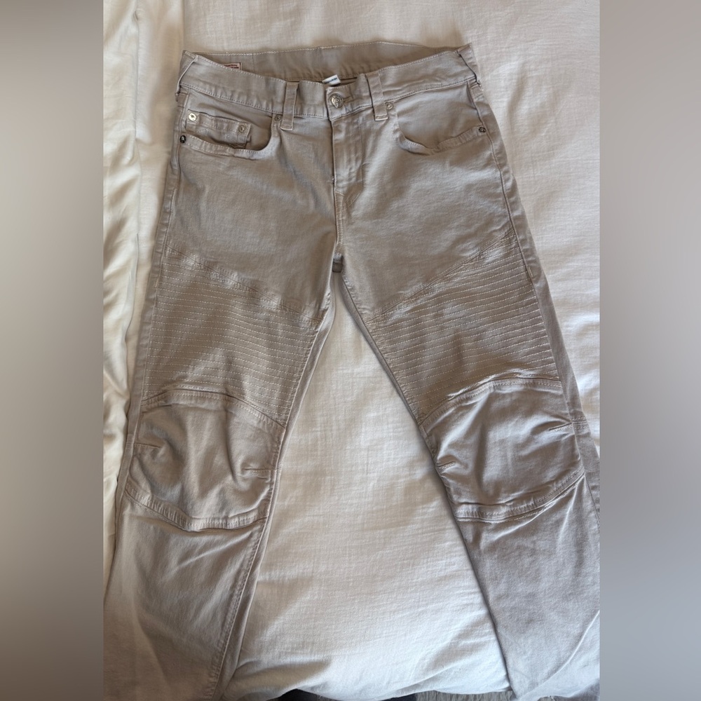 Stylish Gray Biker Jeans- true religion 32L